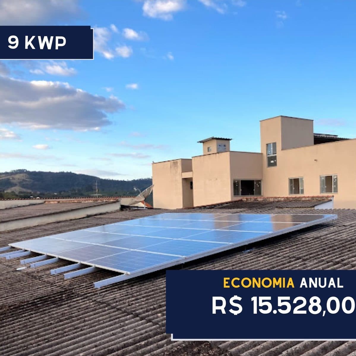 Instalação fotovoltaica - Hotel Canaã
