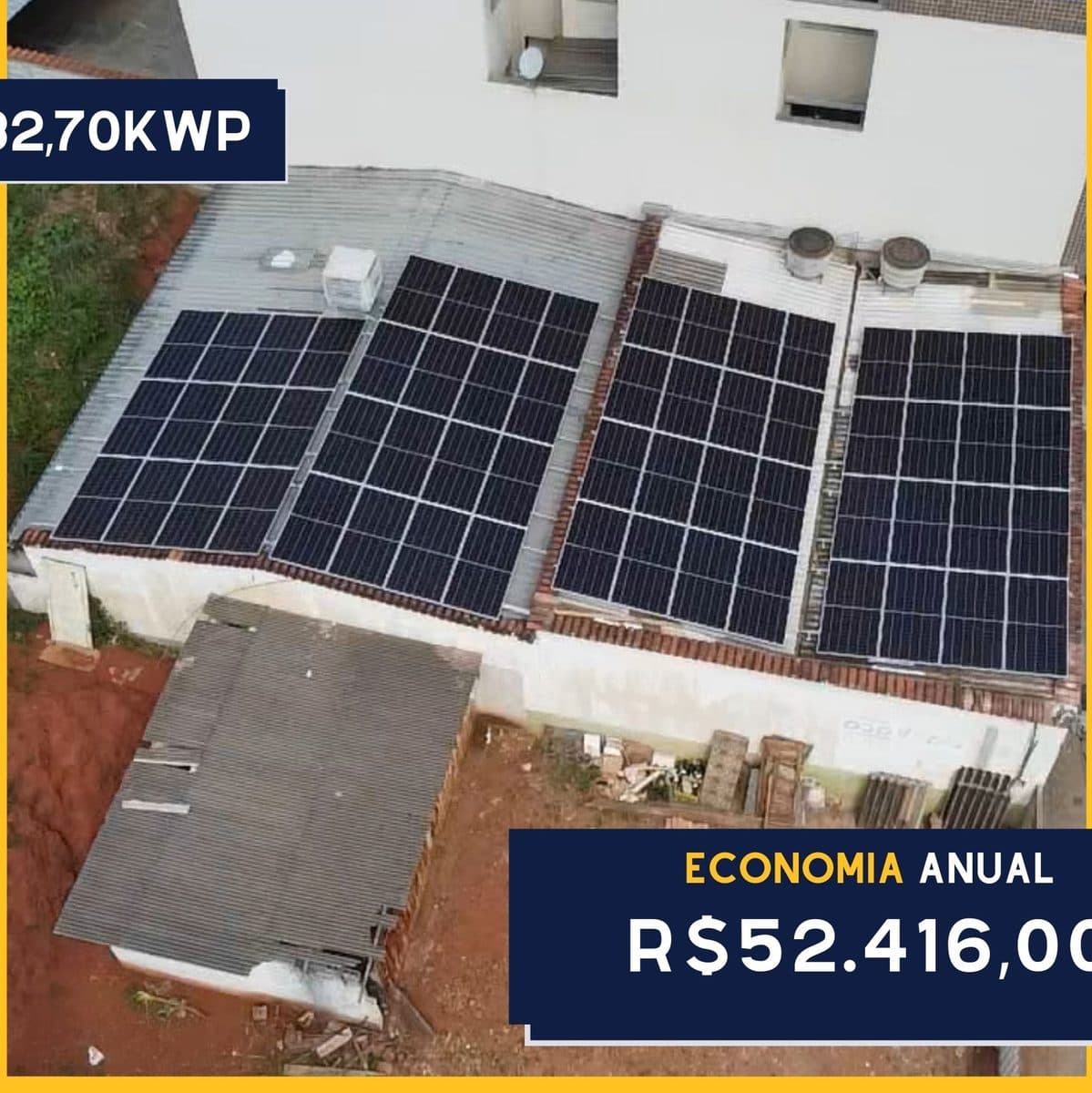 Instalação fotovoltaica - Padaria Minas Pão